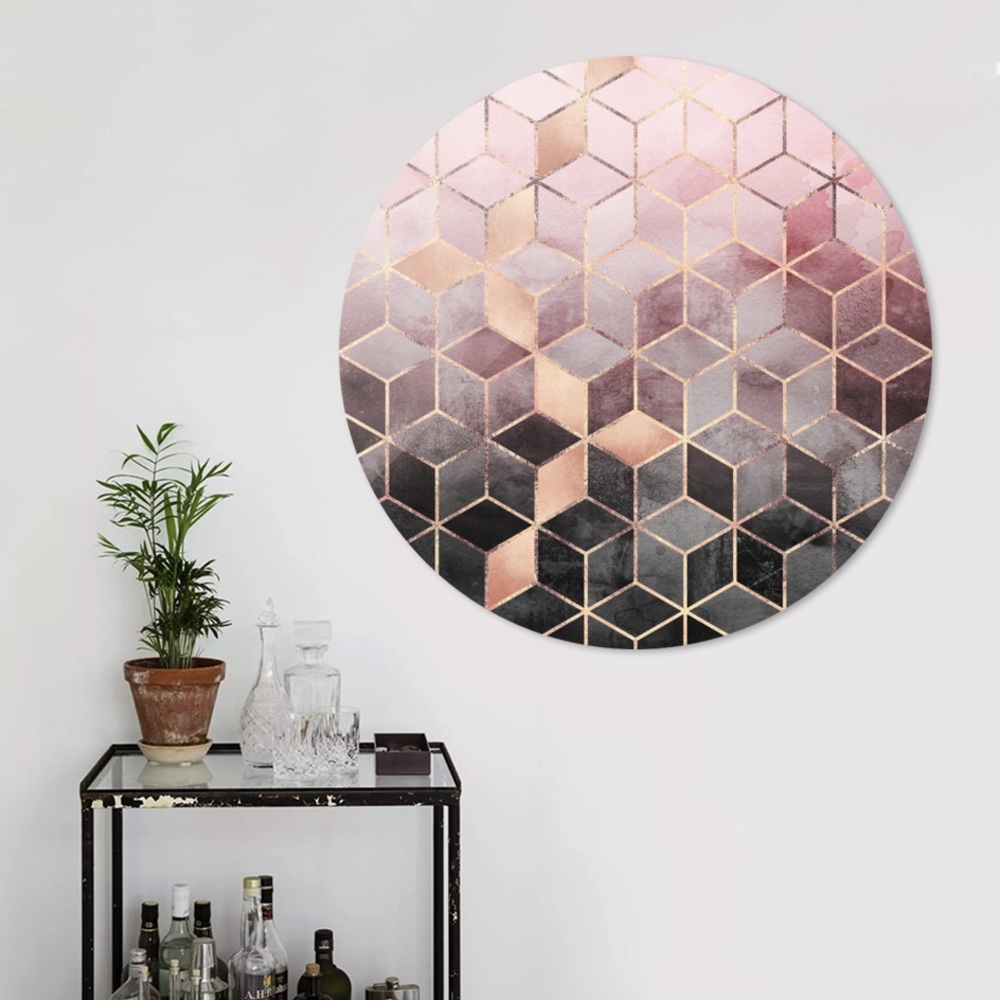 Elisabeth Fredriksson Pink And Grey Gradient Cubes
